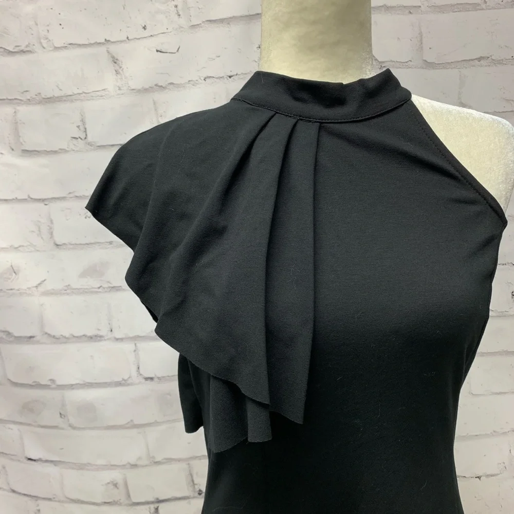 Crystal Doll Juniors One Ruffle Shoulder Dress - Picture 2 of 5